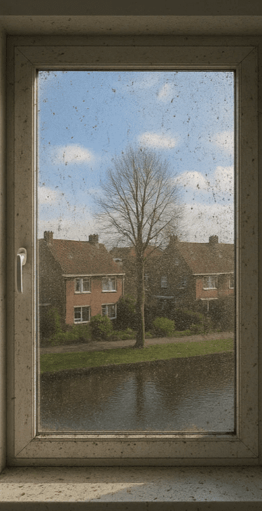 Glasbewassing — na de reiniging